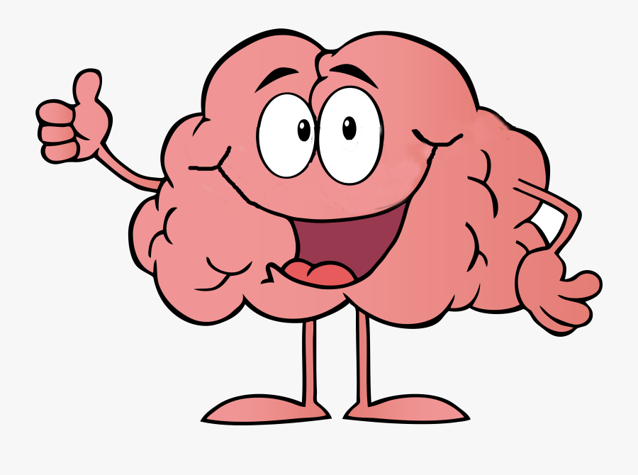 Cartoon Brain Clip Art - Brain Cartoon Transparent Background, Transparent Clipart