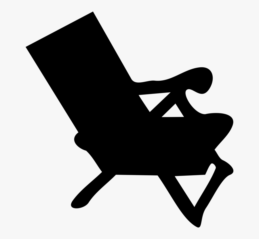 Silhouette Beach Chair Clipart, Transparent Clipart