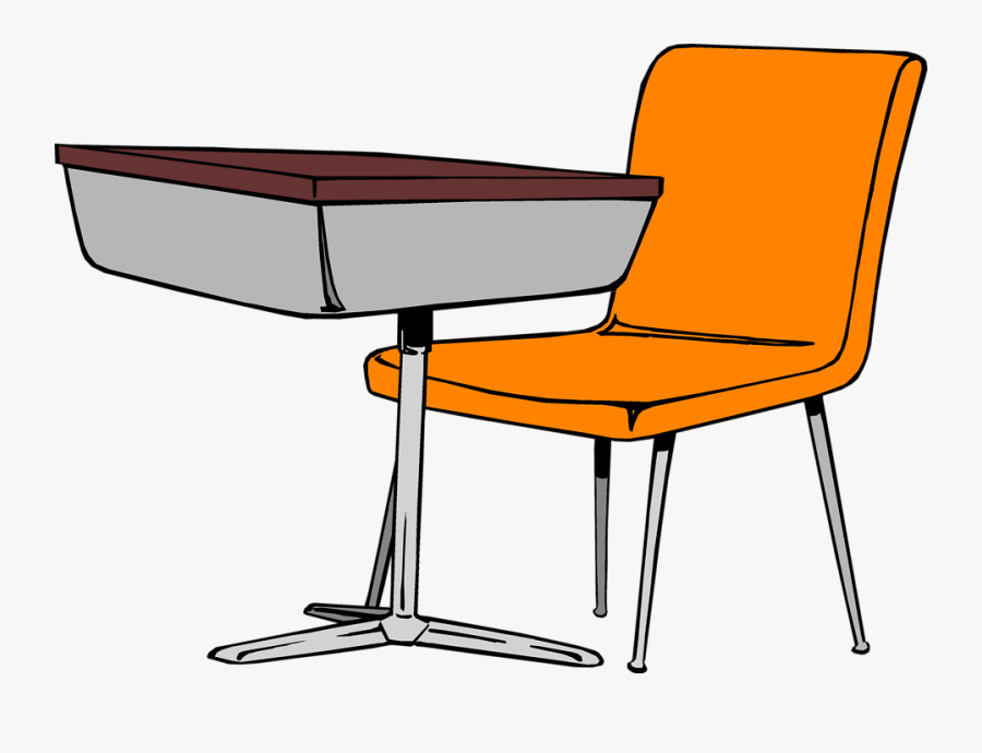 School Chair Clipart - Student Desk Clip Art, Transparent Clipart