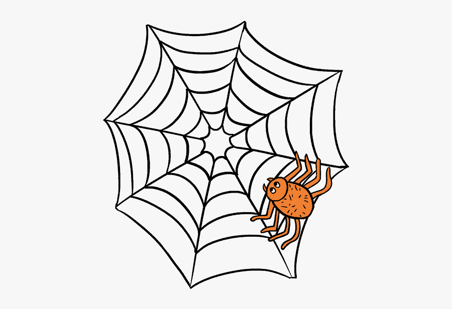 Spiderweb Clipart Incy Wincy - Colouring Pages Of Web, Transparent Clipart