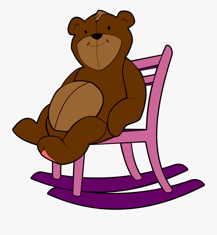 Clipart - - Bear In Chair Clipart, Transparent Clipart