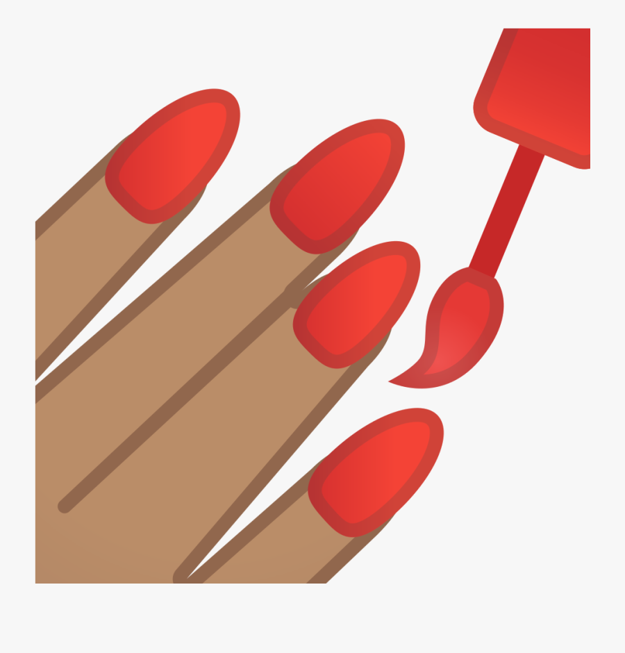 Manicure Clipart - Nail Polishing Emoji Png, Transparent Clipart