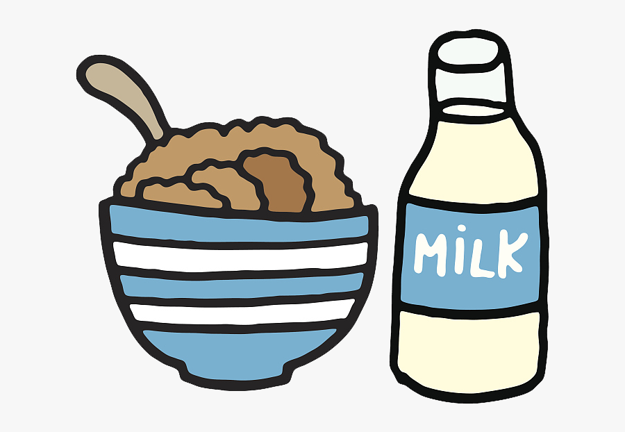 Breakfast Milk Clip Art Yogurt Vector Download - Cereal And Milk Clip Art, Transparent Clipart