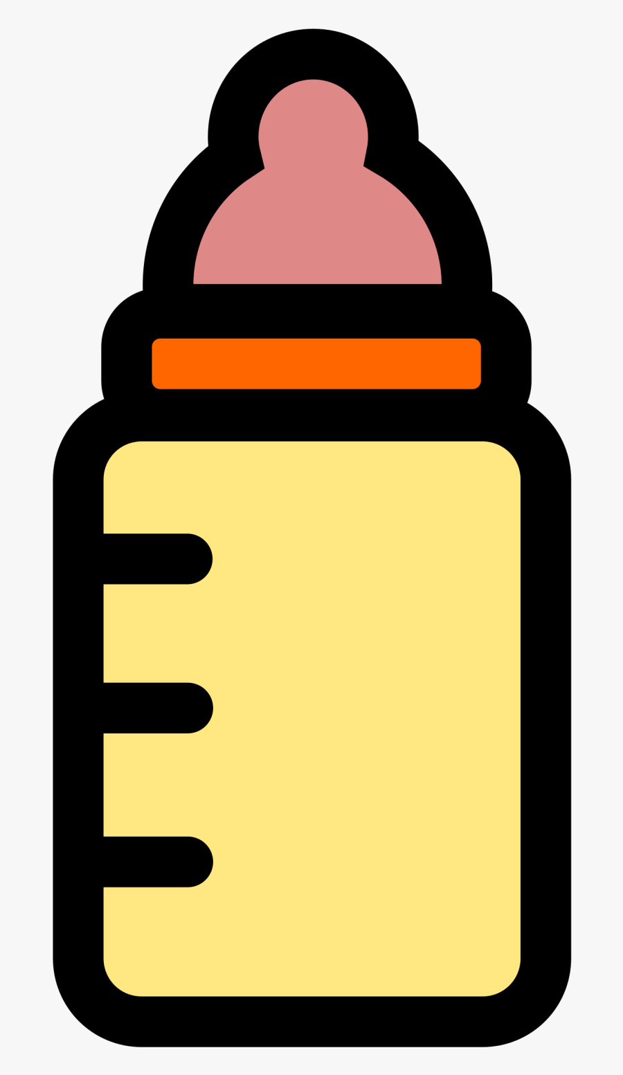 Free Pictures Download Clip - Baby Bottle Drawing Easy, Transparent Clipart