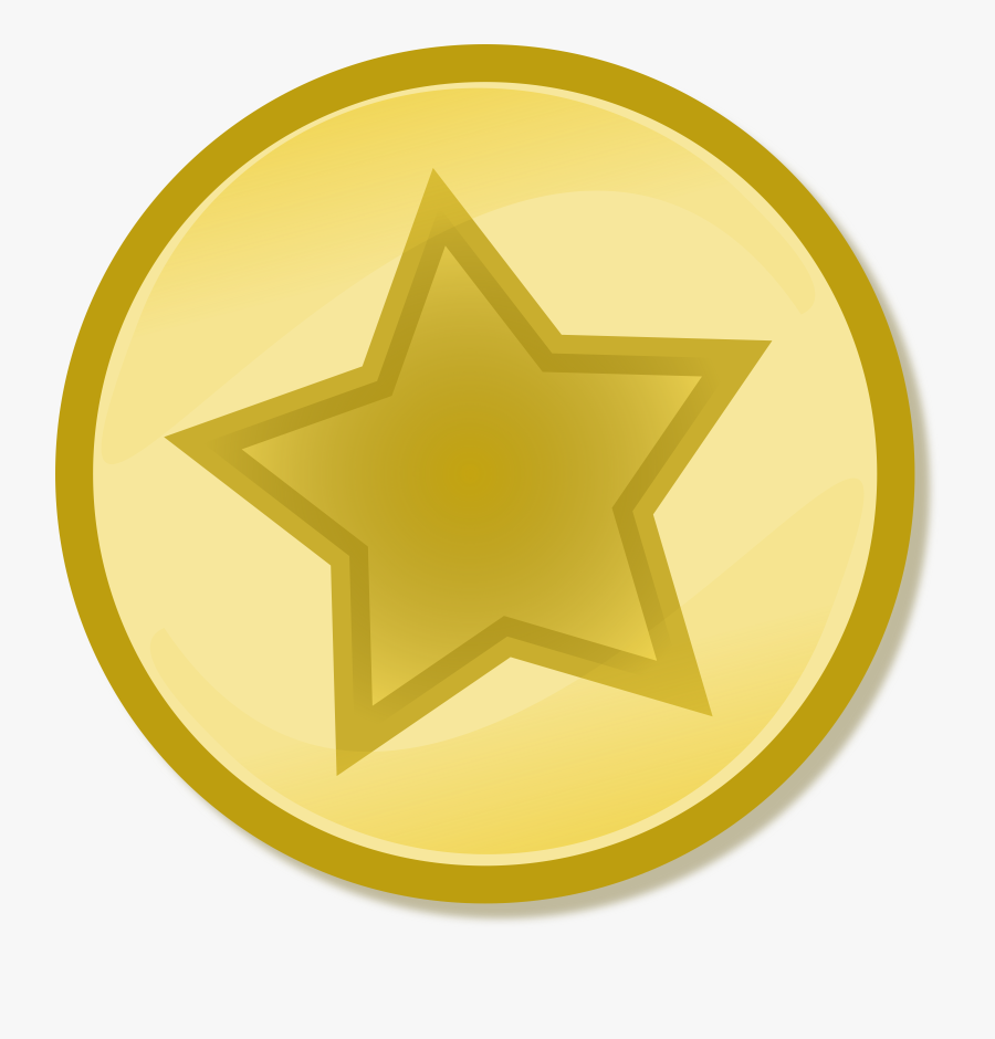 Yellow Circled Star Clipart Black And White - Star In A Circle, Transparent Clipart