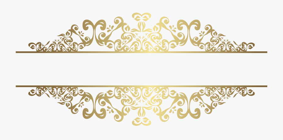Clip Art Transparent Download Decoration Clipart Gold - Elegant Gold Border Png, Transparent Clipart