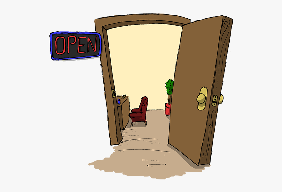 Open Door Clipart Transparent Students Are Notorious - Cartoon, Transparent Clipart