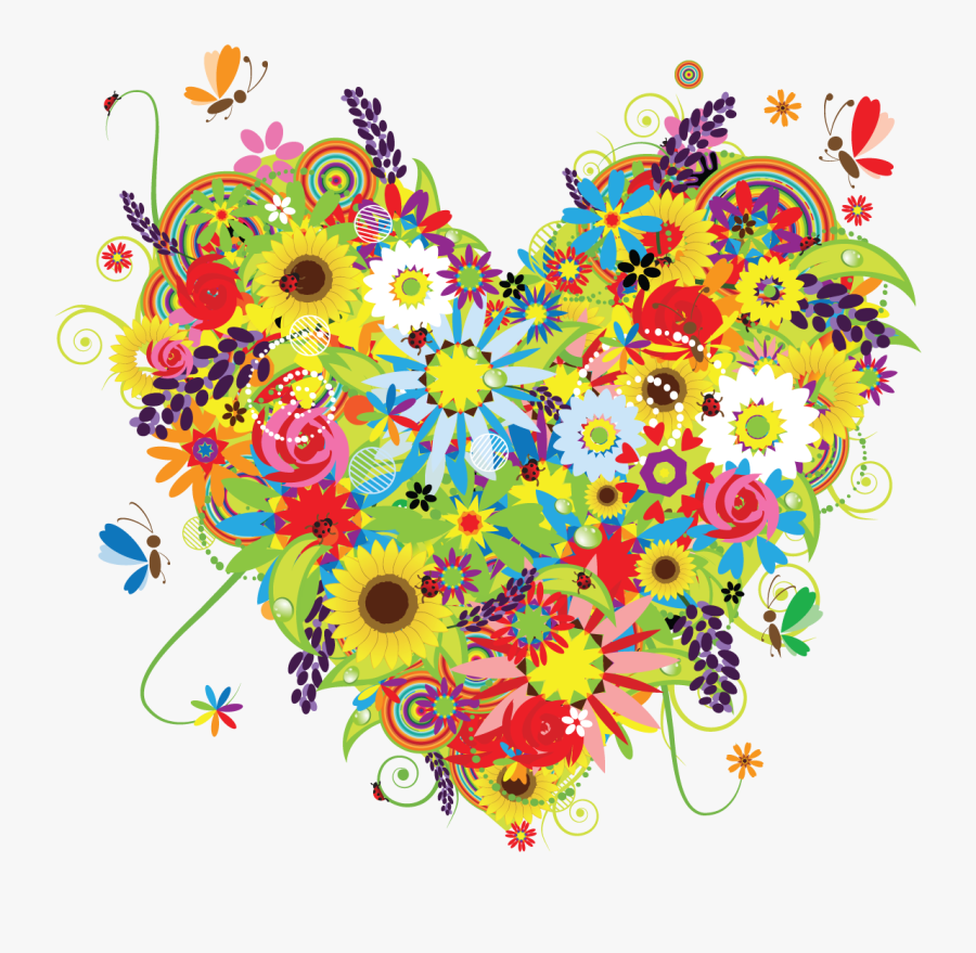 Flowers Mothers Day Clipart Collection - Mothers Day Flower Heart Clip Art, Transparent Clipart