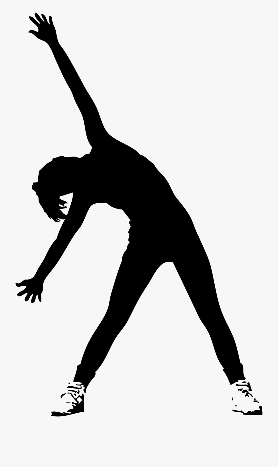 Clip Art Aerobic Exercise Clipart - Woman Exercising Silhouette, Transparent Clipart