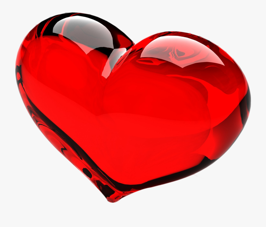 Valentine Clipart Love - 3d Glass Heart Png, Transparent Clipart