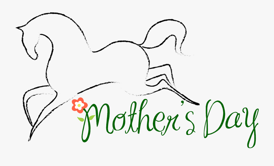 Mother's Day Horses, Transparent Clipart