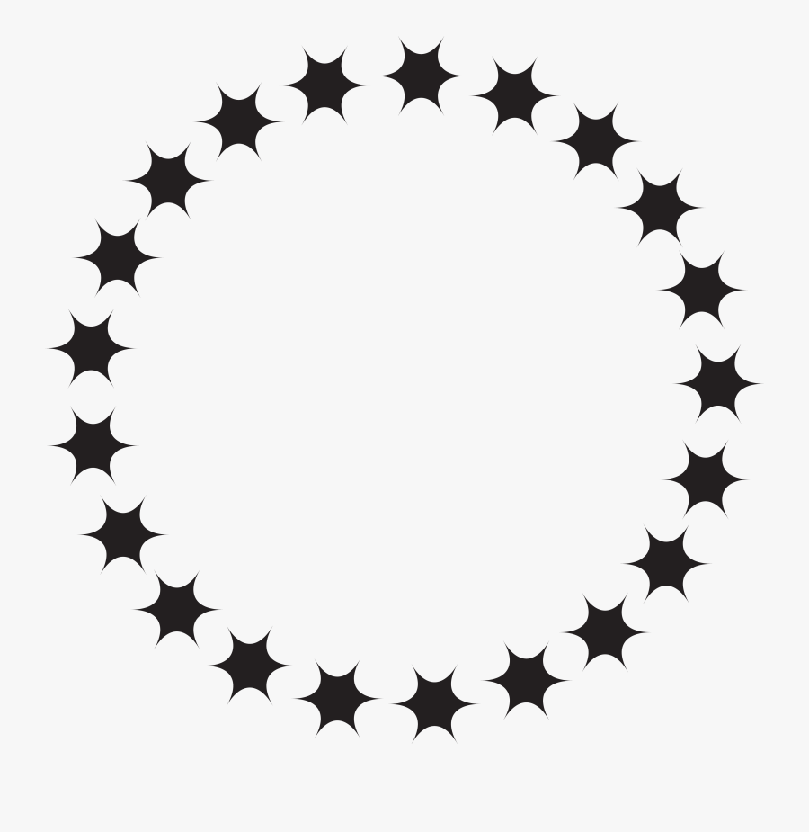 Jpg Black And White Download Circle Of Stars Clipart - Star Circle Vector Png, Transparent Clipart