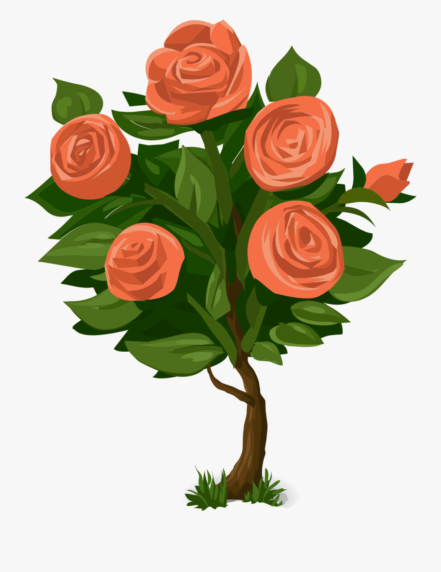 Clip Art Of Plants Rose Bushes Free Transparent Clipart.