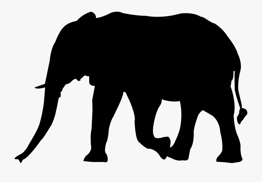 Transparent Elephant Trunk Png - Zoo Animal Silhouette Clip Art, Transparent Clipart