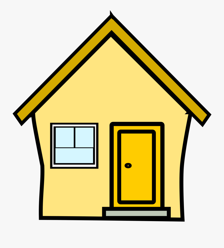 Yellow Door Clipart - Yellow House Clipart, Transparent Clipart