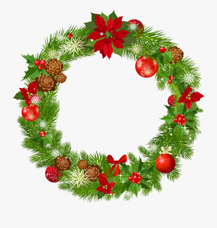 Christmas Wreath Border Clipart - Olde Fashioned Christmas, Transparent Clipart