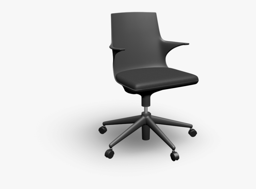 Desk Chair Png - Kartell Spoon Chair Grey, Transparent Clipart