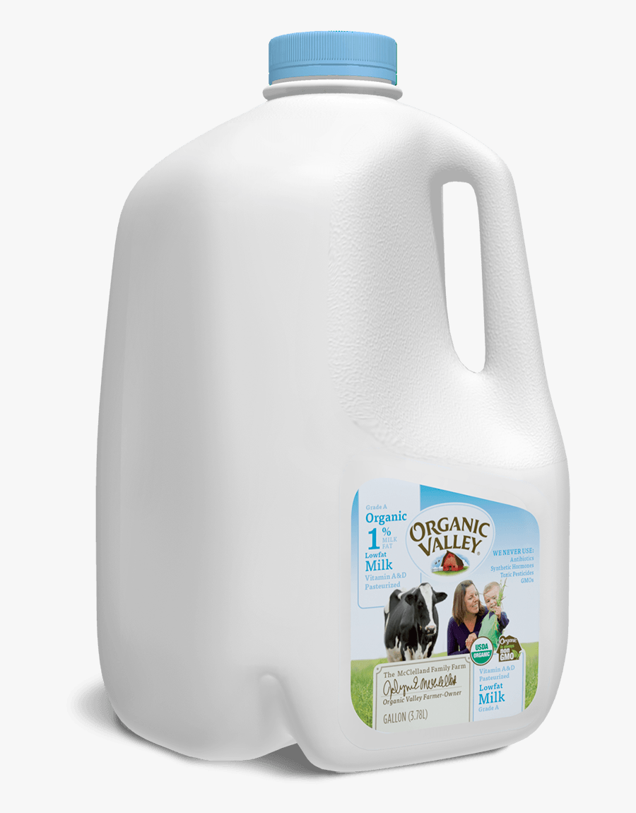 Milk Png Clipart - Organic Valley Milk 1 Percent, Transparent Clipart