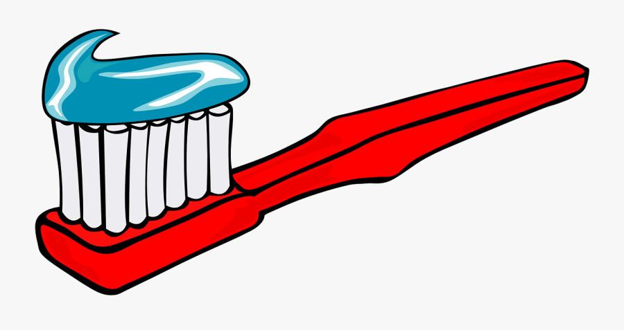 Red Toothbrush Clipart - Toothbrush Clipart, Transparent Clipart