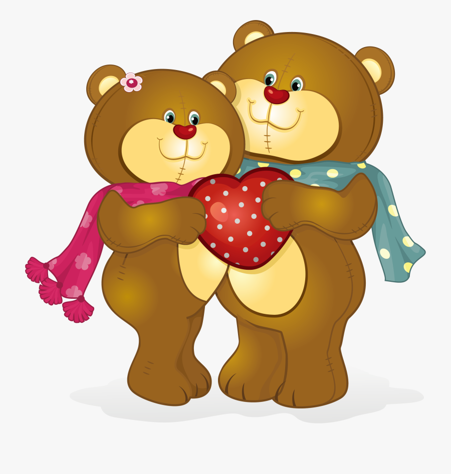 Teddy Bear Valentines Day Vinegar Valentines Clip Art - Valentine's Day Bear Cartoon, Transparent Clipart