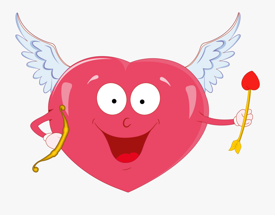 Valentine Heart And Cupid Clipart , Png Download - Valentines Cupid Png, Transparent Clipart