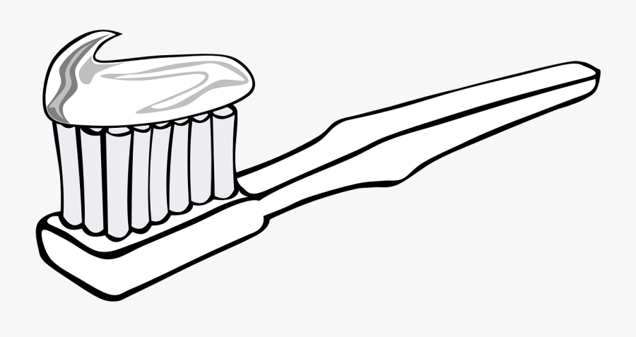 Toothbrush Black And White, Transparent Clipart