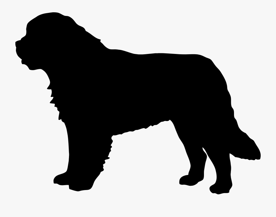 Puppy Clipart St Bernard - Dog Silhouette Transparent Background, Transparent Clipart