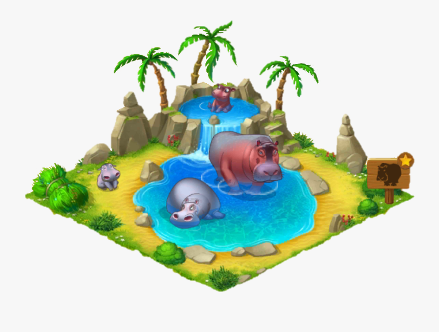 Hippo Clipart Swimming - Hippo Enclosure, Transparent Clipart