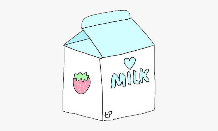 Milk Cute Kawaii Cartoon Free Transparent Clipart Clipartkey