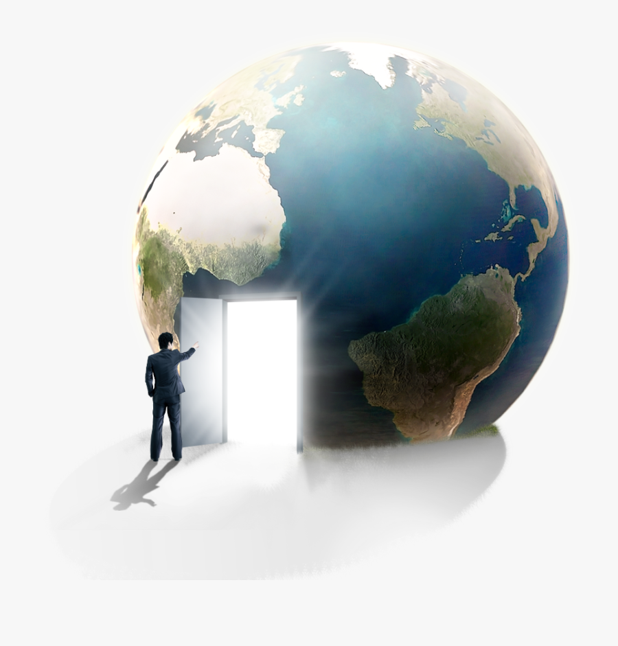 Door People, Of Creative Computer Taobao Effects Clipart - Globe Door, Transparent Clipart
