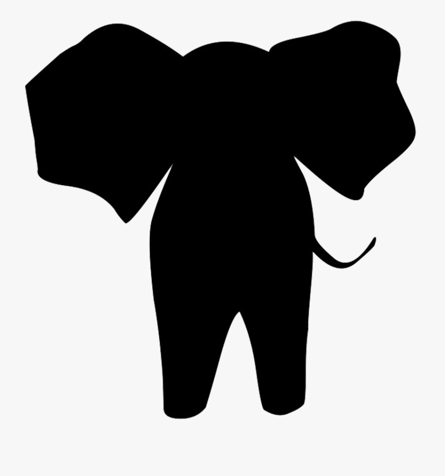 Simple Elephant Silhouette - Silhouette Elephant Clipart, Transparent Clipart