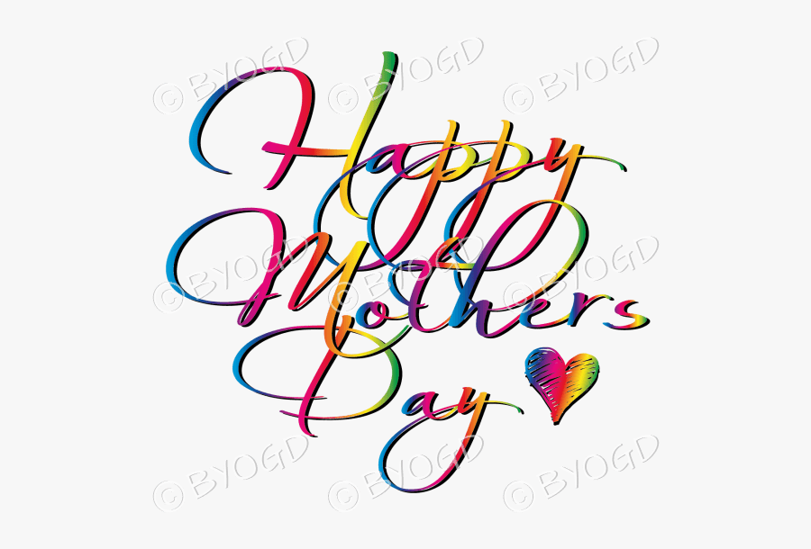 Happy Mother S Rainbow - Happy Mothers Day Designer, Transparent Clipart