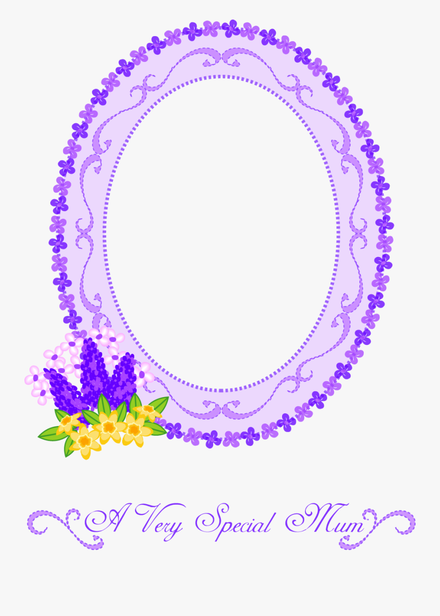 Frame Clipart Mothers Day - Mothers Day Border Circle, Transparent Clipart