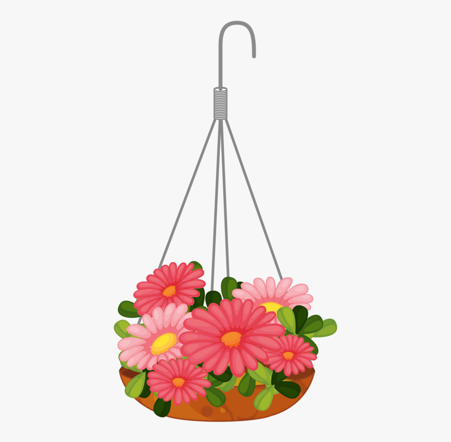 Transparent Plant Pot Clipart - Hanging Plant Pot Vector, Transparent Clipart