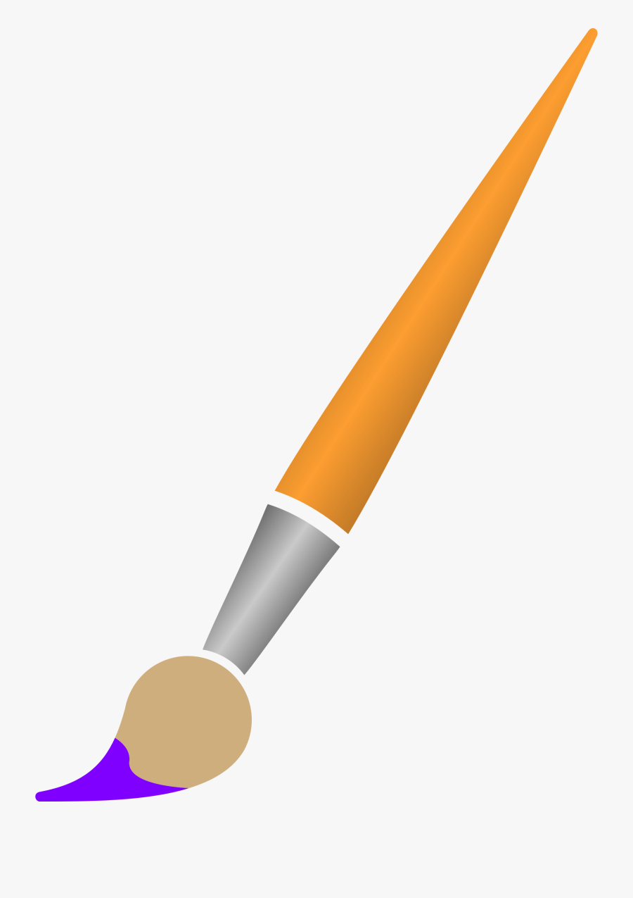 Paint Brush With Purple Dye - Red Paint Brush Clip Art, Transparent Clipart