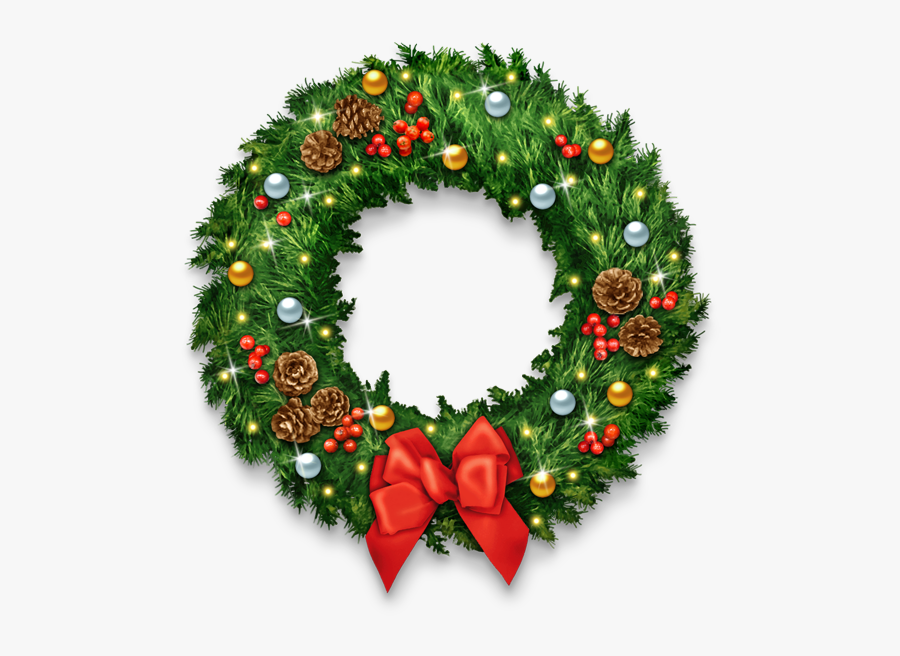 Christmas Wreath Clipart High Resolution - Wreath, Transparent Clipart