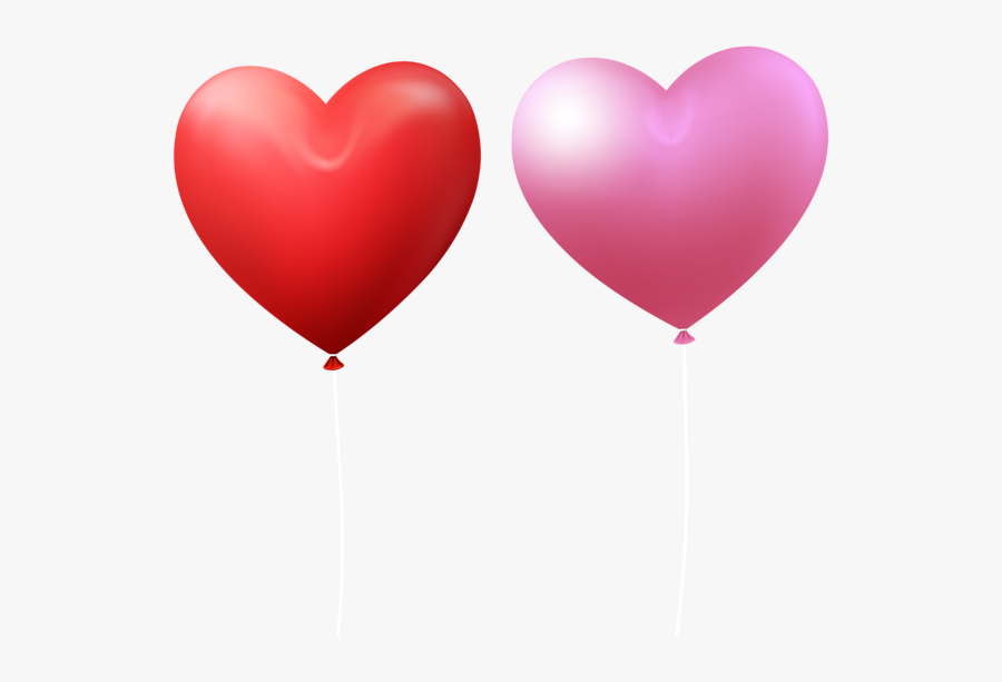 Transparent Valentine Balloons Clipart - Heart, Transparent Clipart