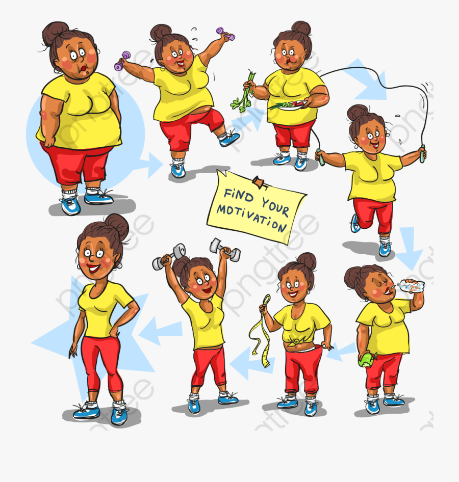 Woman Exercise To Lose Weight - Someone On A Diet, Transparent Clipart