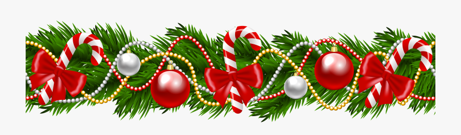 Transparent Candy Cane Png - Christmas Garland Transparent Background, Transparent Clipart