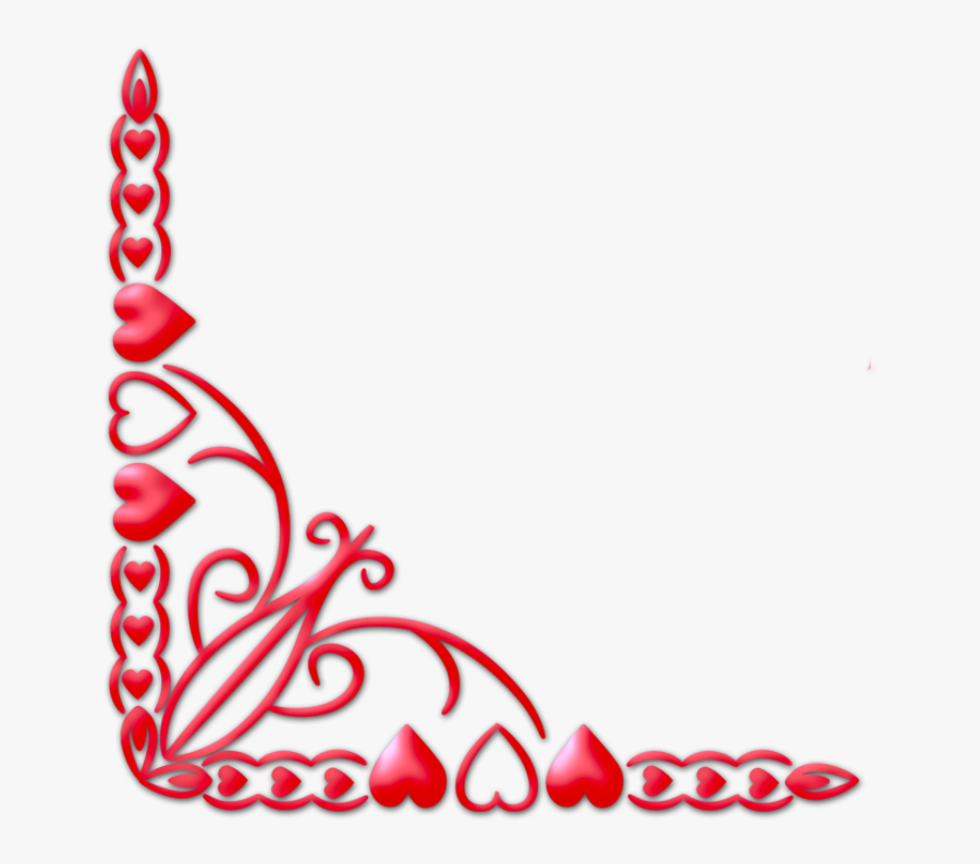 Watercolor Love Corners Valentine Clipart Corner Png - Border Corner Love, Transparent Clipart