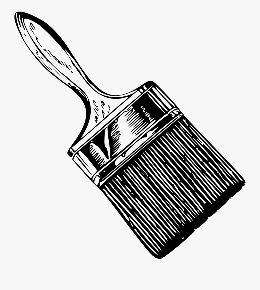 Paintbrush - House Paint Brush Clip Art, Transparent Clipart