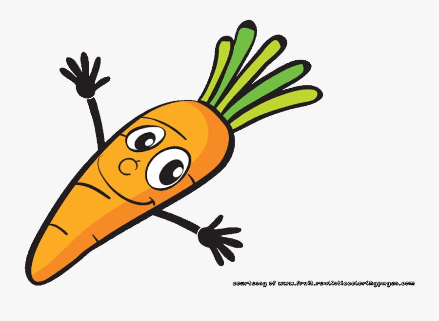 Carrots Clipart Realistic - Fruits And Vegetables Cartoonized, Transparent Clipart