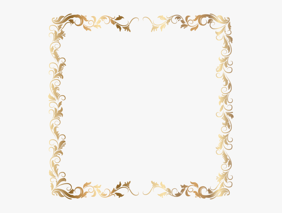 Gold Border Clipart Borders And Frames Clip Art - Gold Border With Transparent Background, Transparent Clipart