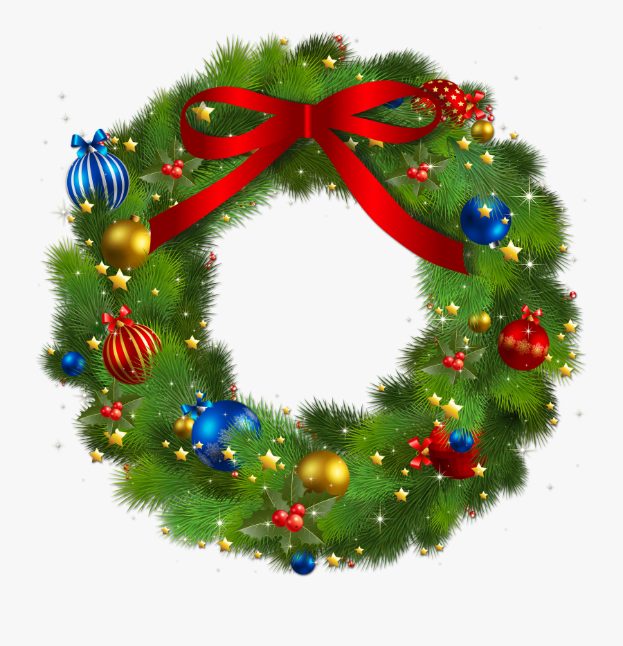Wreath Clipart Christmas Wreaths - Transparent Christmas Wreath Clip, Transparent Clipart