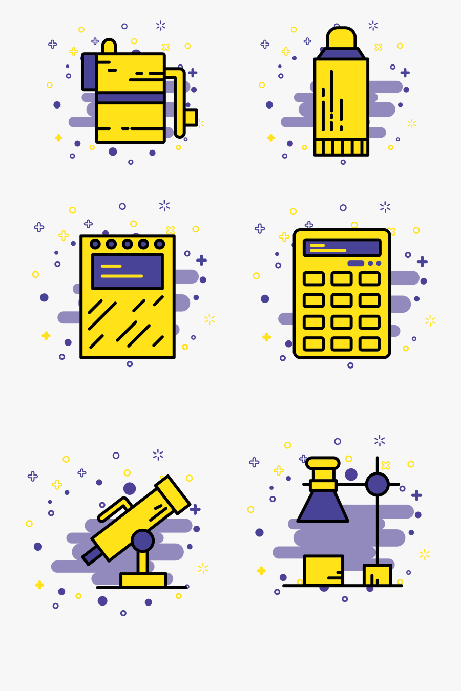 Mbe Style Student School Supplies Commercial Icon Elements, Transparent Clipart