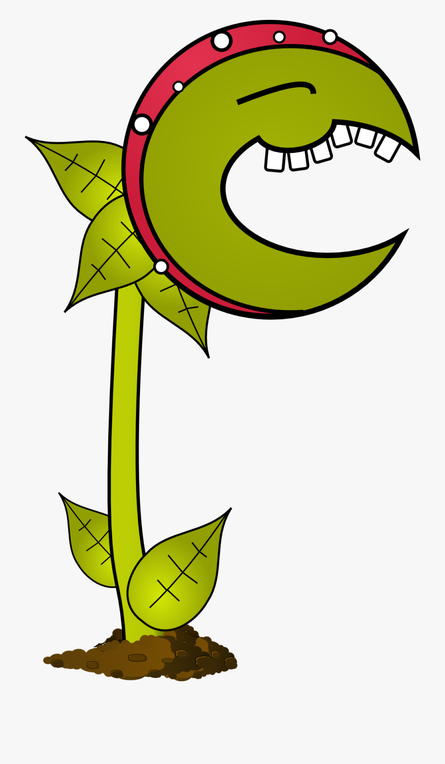 Bean Plant Clipart Free Images - Carnivorous Plant Cartoon Png, Transparent Clipart