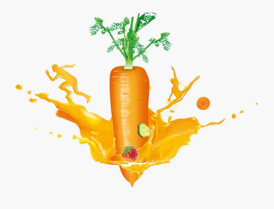 Carrot Creative Transprent Png - Png Clipart Orange Carrot Juice Png, Transparent Clipart