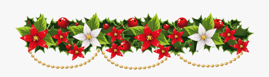 Transparent Christmas Wreath Clip Art - Clip Art Christmas Garland, Transparent Clipart