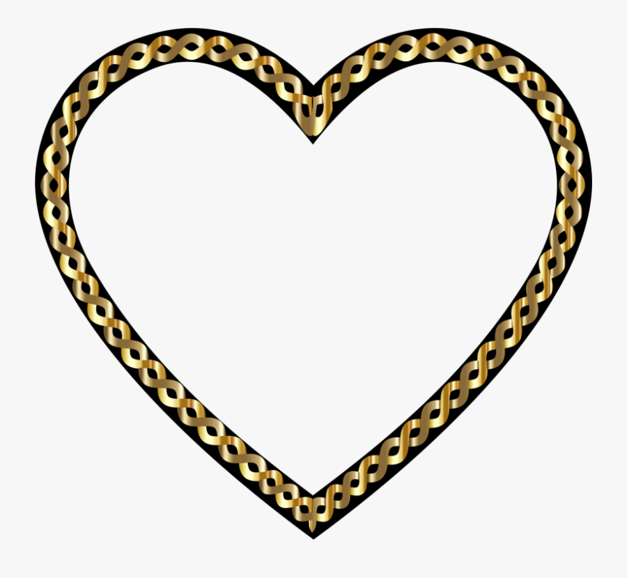 Heart Border Clipart Black, Transparent Clipart