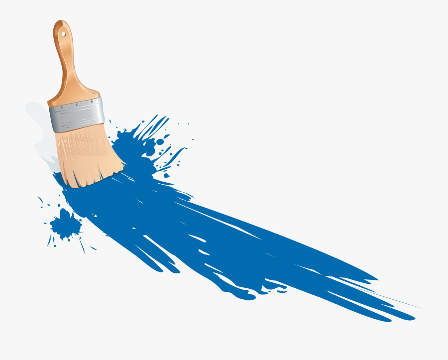 Download Blue Paint Brush Image Image - Paint Brush Png, Transparent Clipart